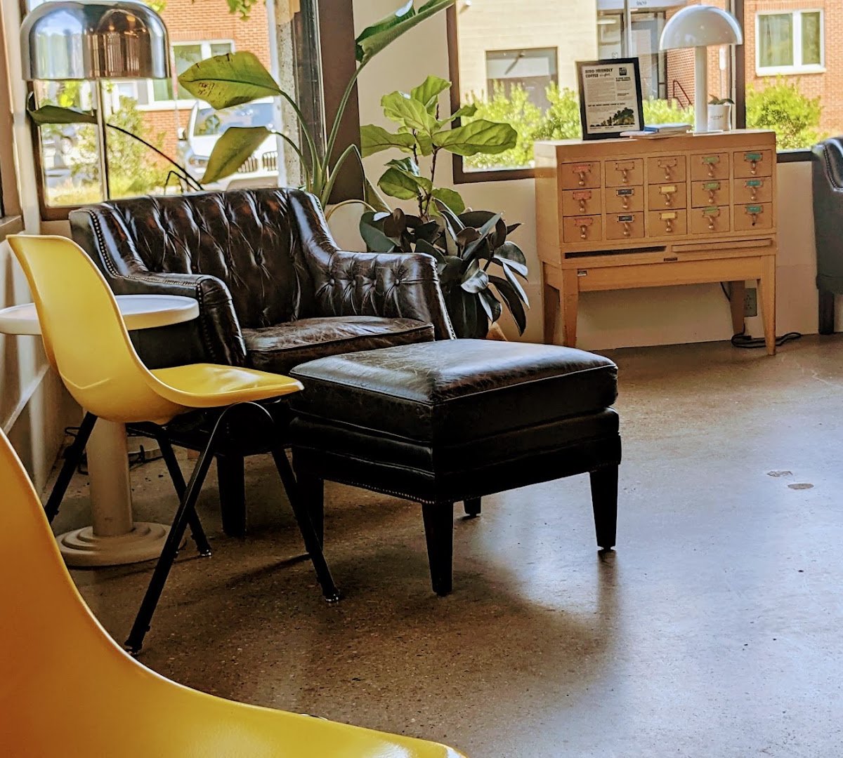Interior of Redstart Roasters, specialty coffee shop in Pittsburgh