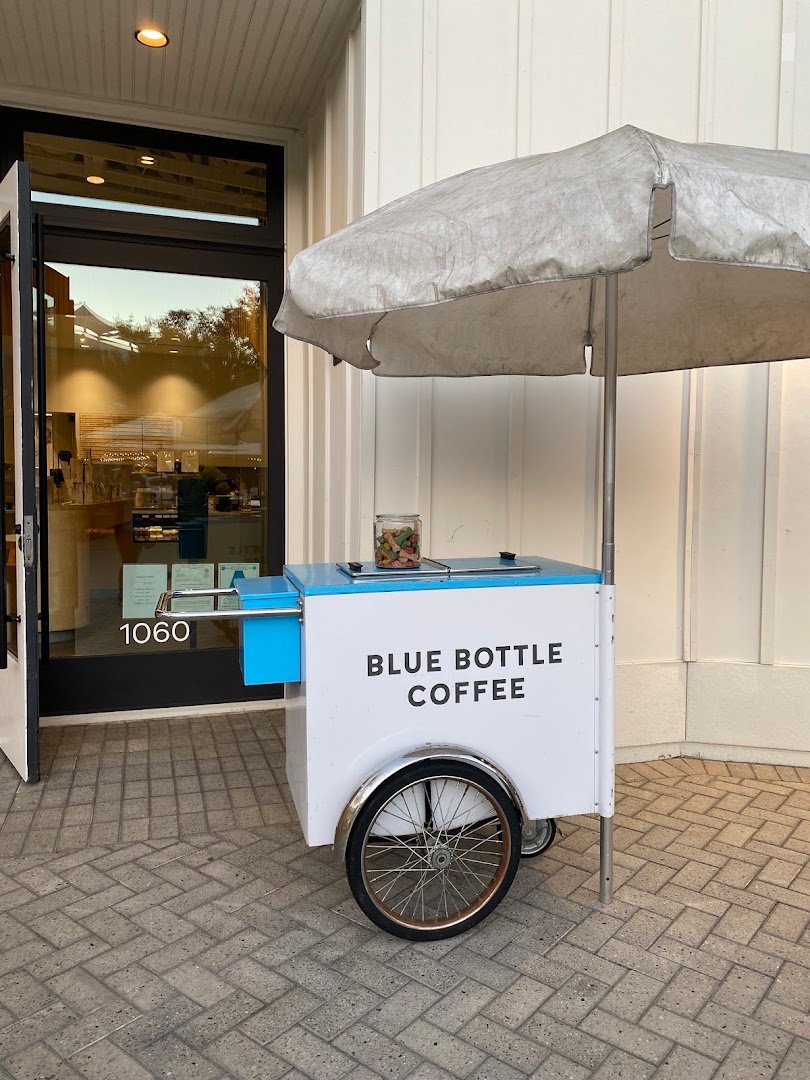 Storefront of Blue Bottle Coffee, specialty coffee shop in San Diego