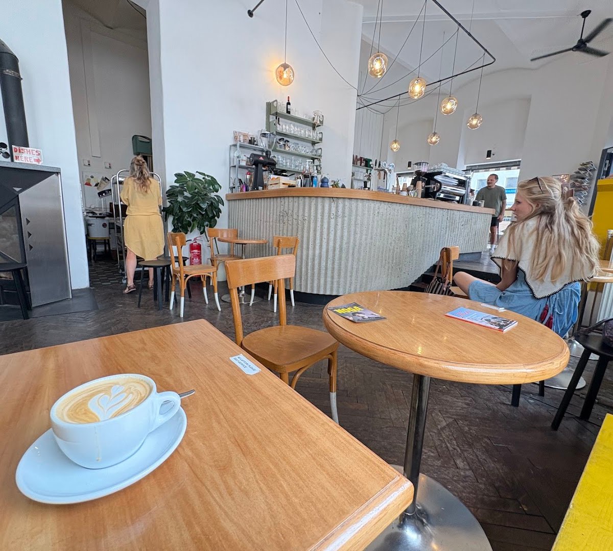 Interior of Café Comet, specialty coffee shop in Vienna