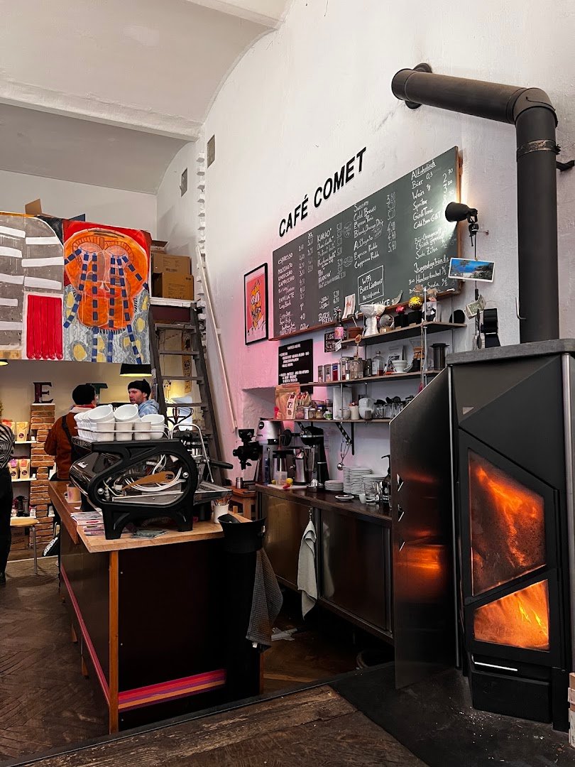 Interior of Café Comet, specialty coffee shop in Vienna