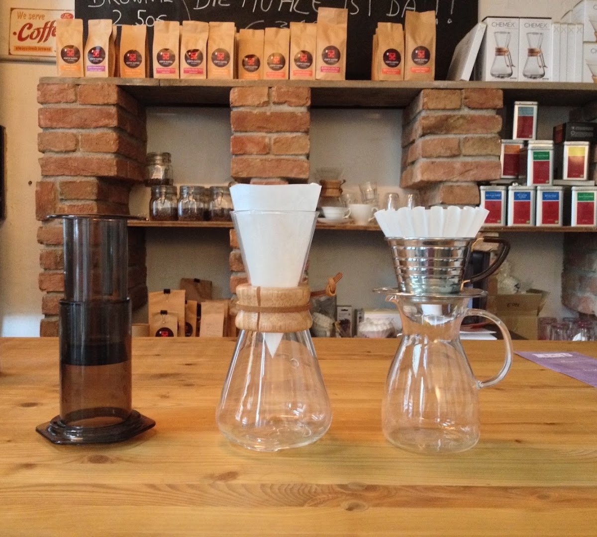 Interior of Café Comet, specialty coffee shop in Vienna