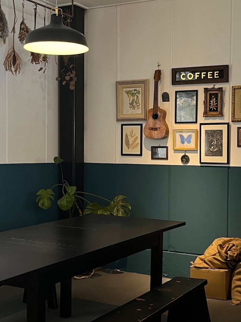 Interior of HAIKU COFFEE ROASTERS, specialty coffee shop in Osaka