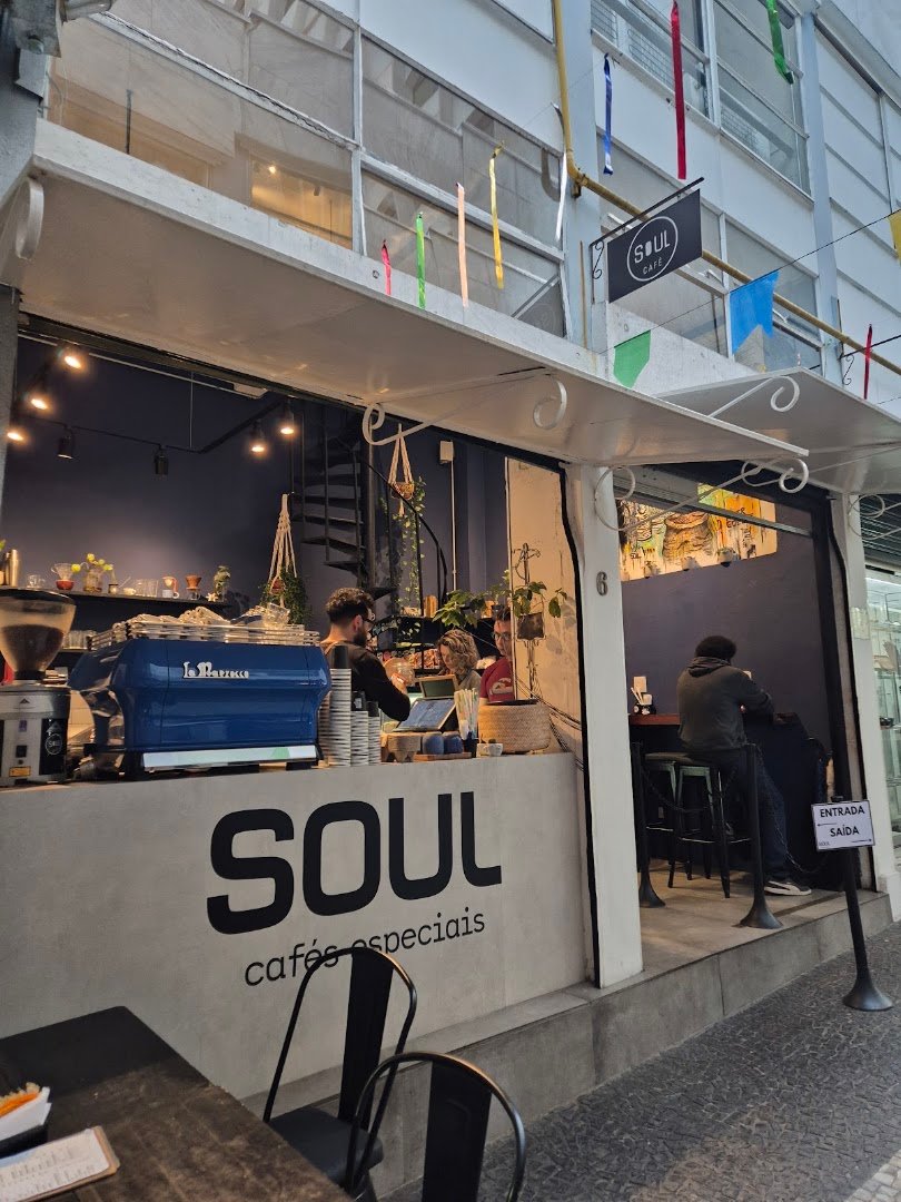 Storefront of Soul Café SP, specialty coffee shop in São Paulo
