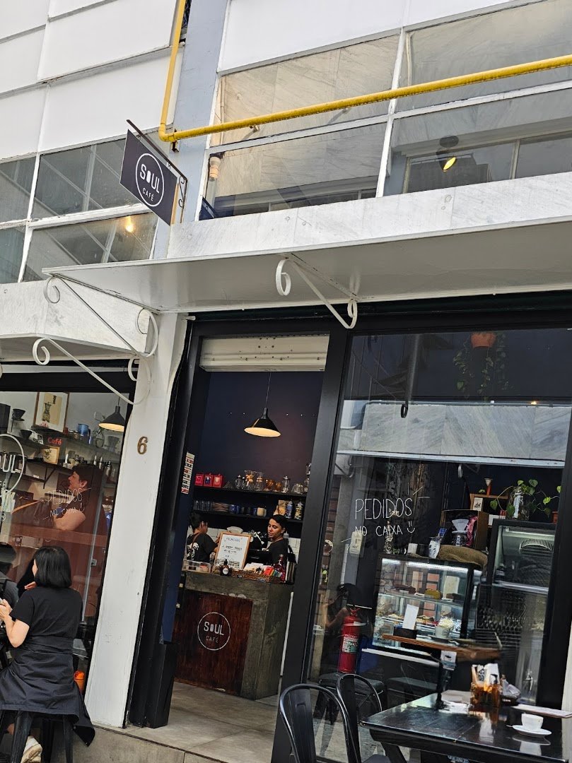 Storefront of Soul Café SP, specialty coffee shop in São Paulo