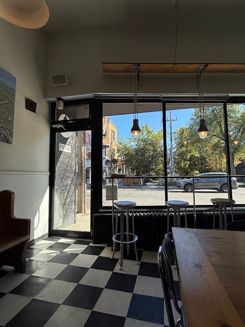 Interior of Ezra's Pound, specialty coffee shop in Toronto
