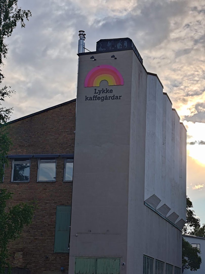 Signage at LYKKE KAFFEGÅRDAR, specialty coffee shop in Stockholm