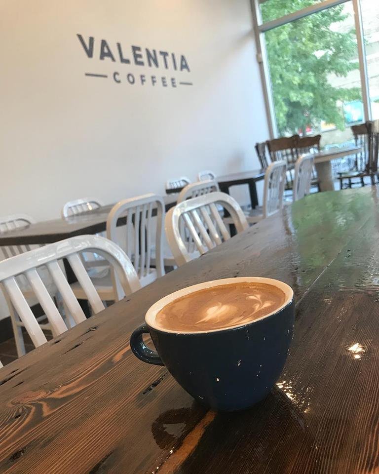 Coffee at Valentia Coffee, specialty coffee shop in Madison