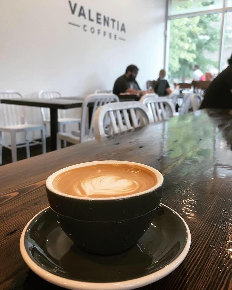 Coffee at Valentia Coffee, specialty coffee shop in Madison