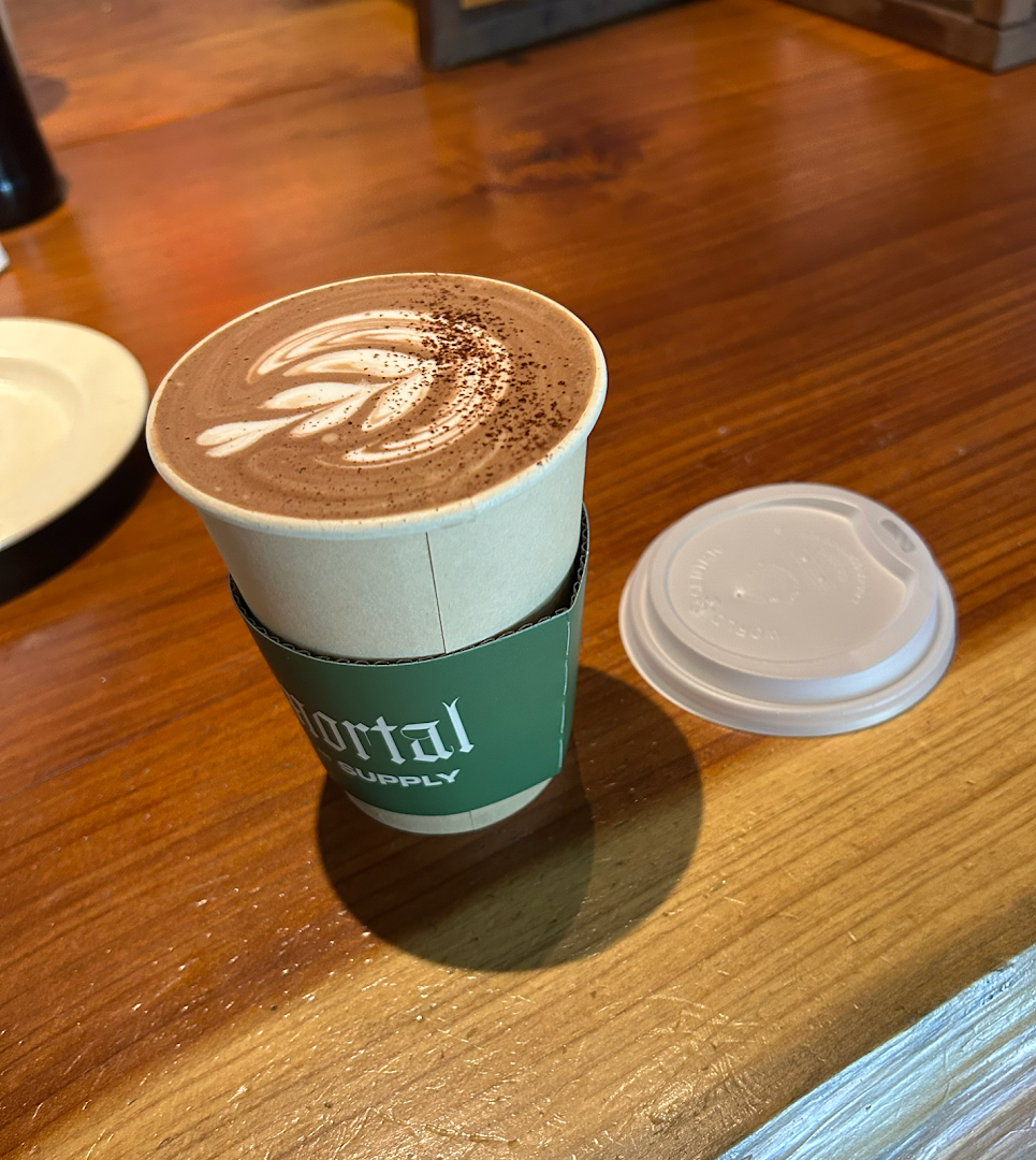 Coffee at Immortal Cafe & Supply, specialty coffee shop in Sacramento