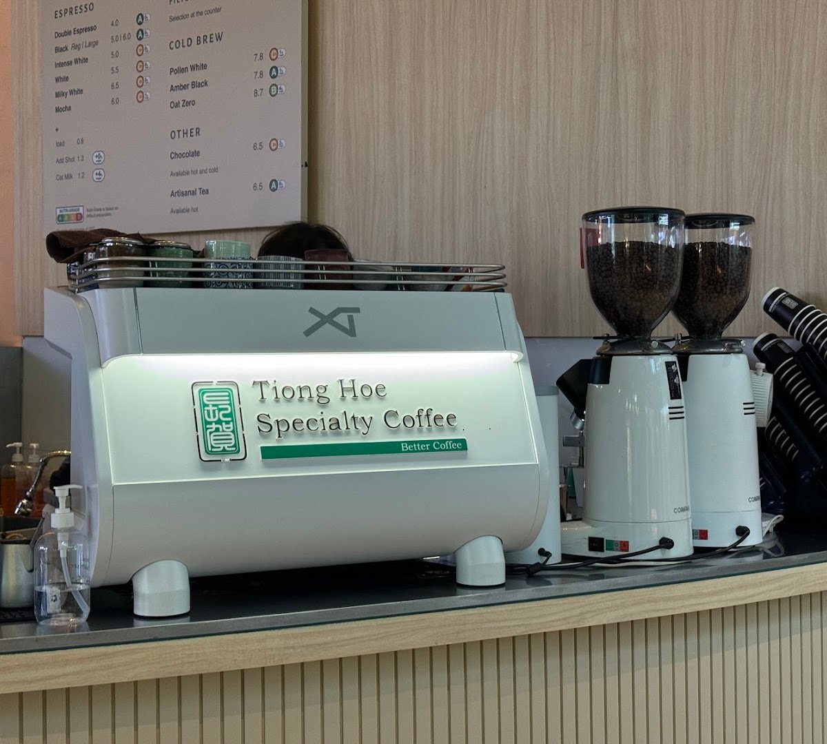 Interior of Tiong Hoe Specialty Coffee at Super Simple, specialty coffee shop in Singapore