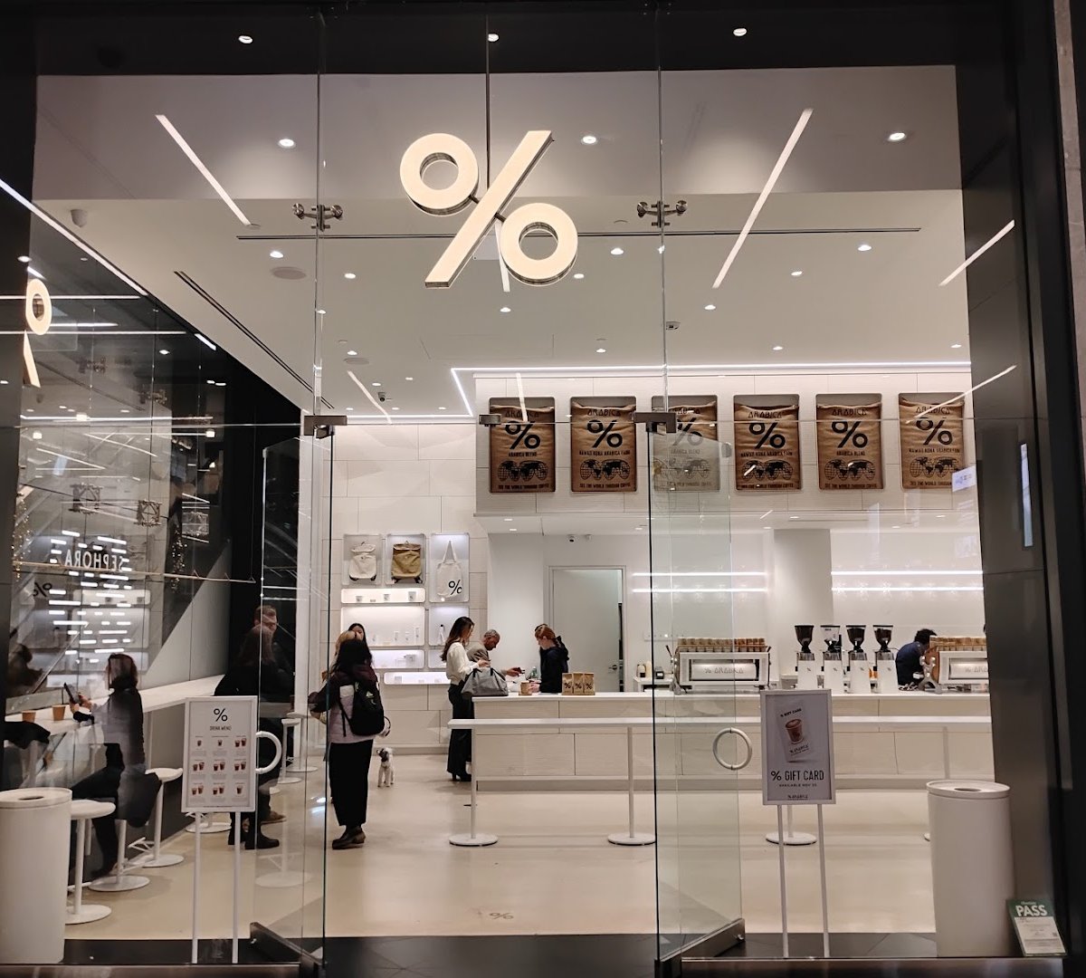 Storefront of % Arabica Toronto Union Station, specialty coffee shop in Toronto