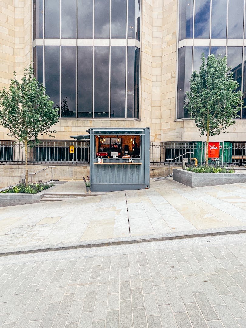 Storefront of Artisan Roast pop-up, specialty coffee shop in Edinburgh
