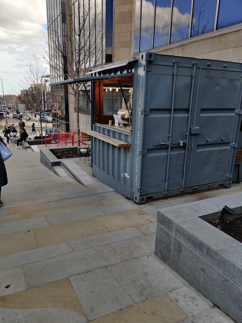 Storefront of Artisan Roast pop-up, specialty coffee shop in Edinburgh