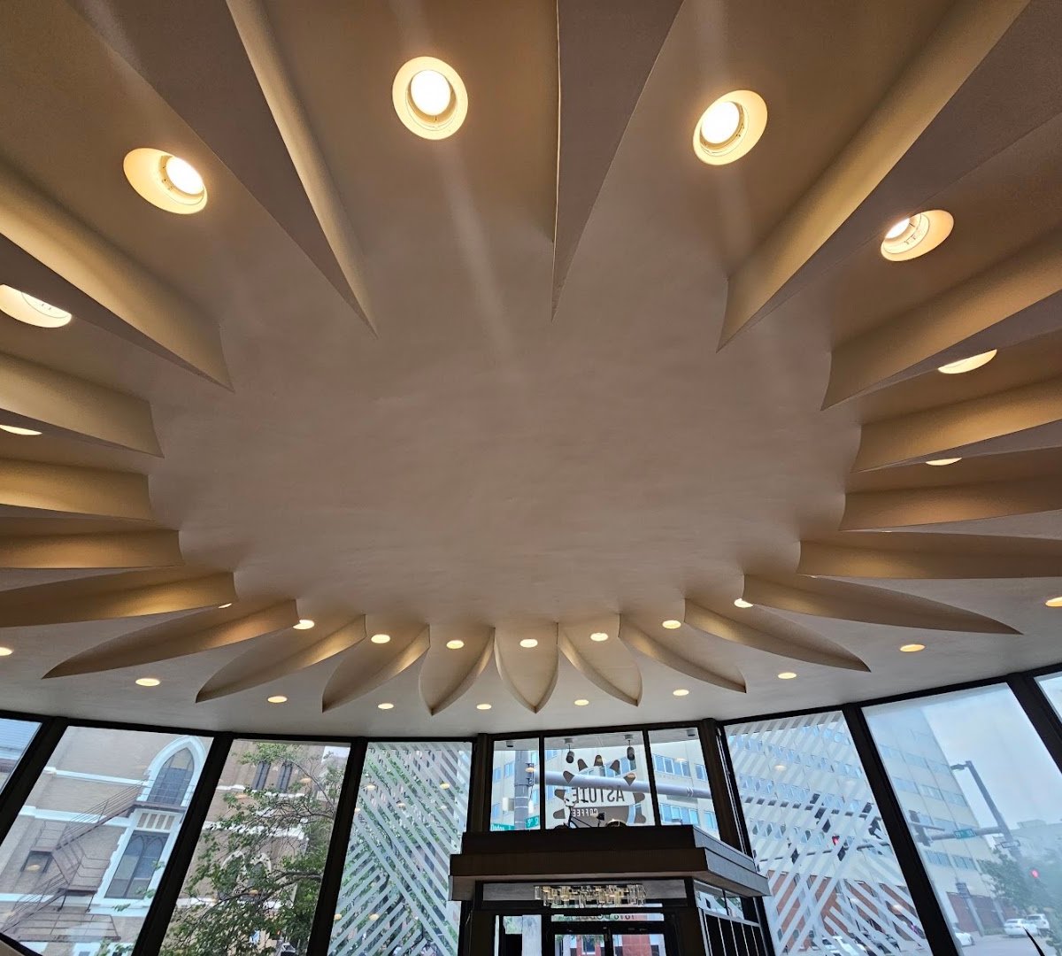 Interior of Astute Coffee Downtown, specialty coffee shop in Omaha