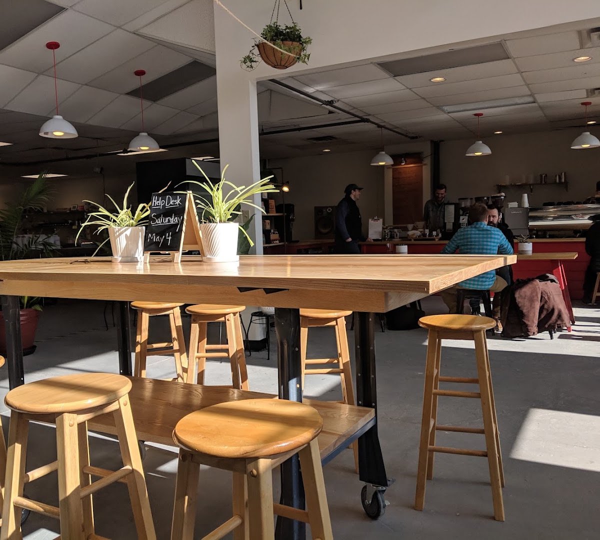 Interior of Joe Bean Roasters, specialty coffee shop in Rochester