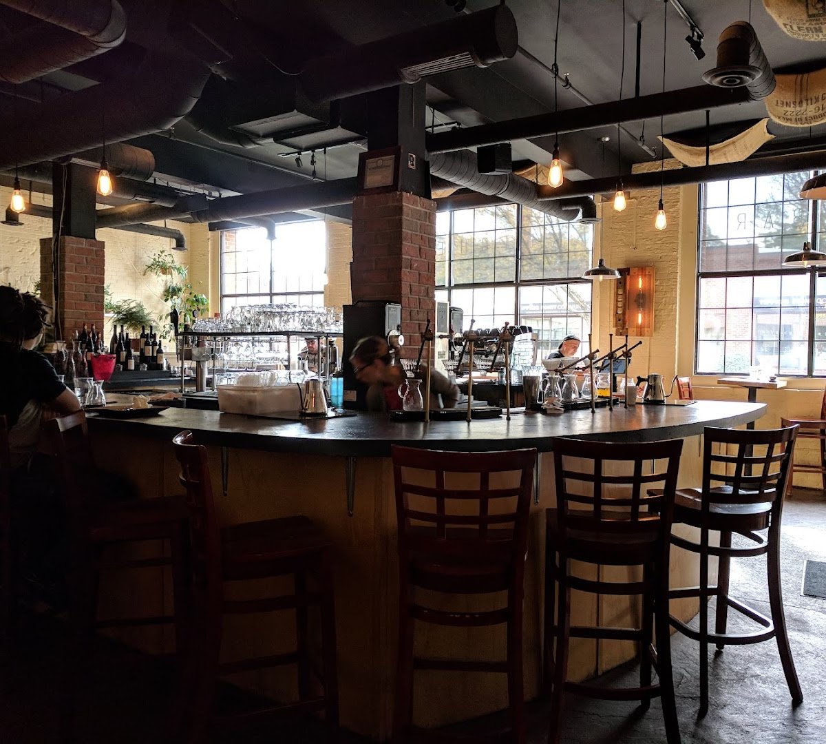 Interior of Joe Bean Roasters, specialty coffee shop in Rochester