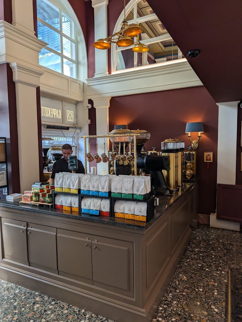 Interior of MOKKA Specialty Coffee, specialty coffee shop in Athens