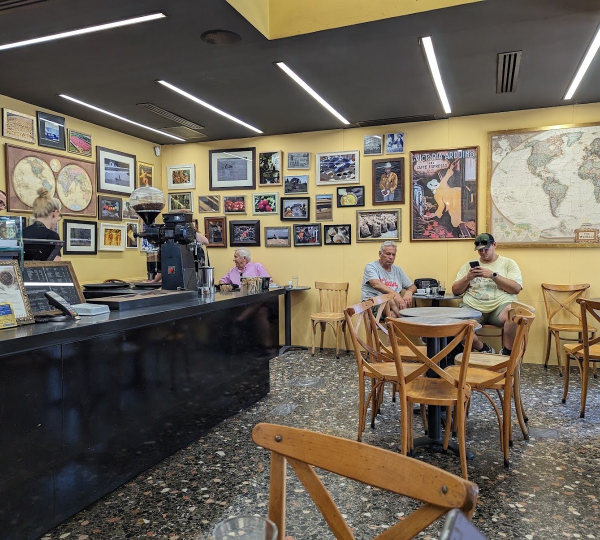Interior of MOKKA Specialty Coffee, specialty coffee shop in Athens