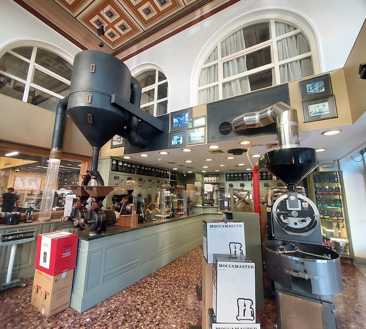 Interior of MOKKA Specialty Coffee, specialty coffee shop in Athens