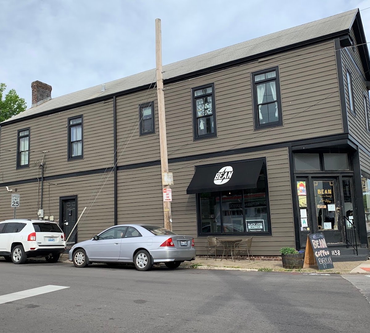 Storefront of Bean Roastery and Cafe, specialty coffee shop in Louisville