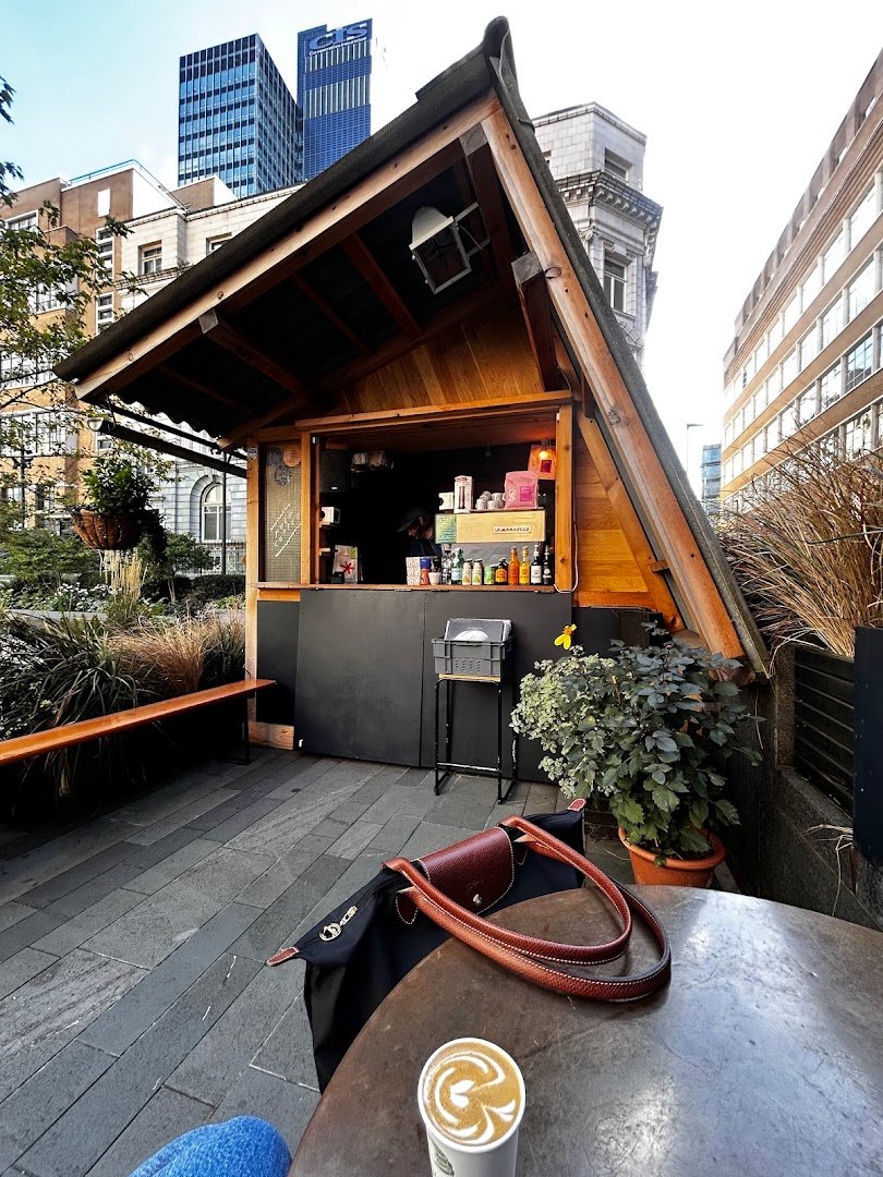 Storefront of Pulp Coffee., specialty coffee shop in Manchester