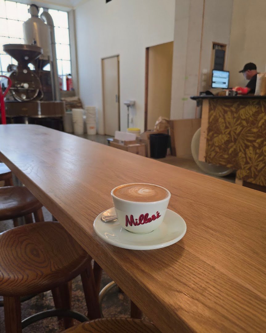 Coffee at Millers Coffee, specialty coffee shop in Auckland
