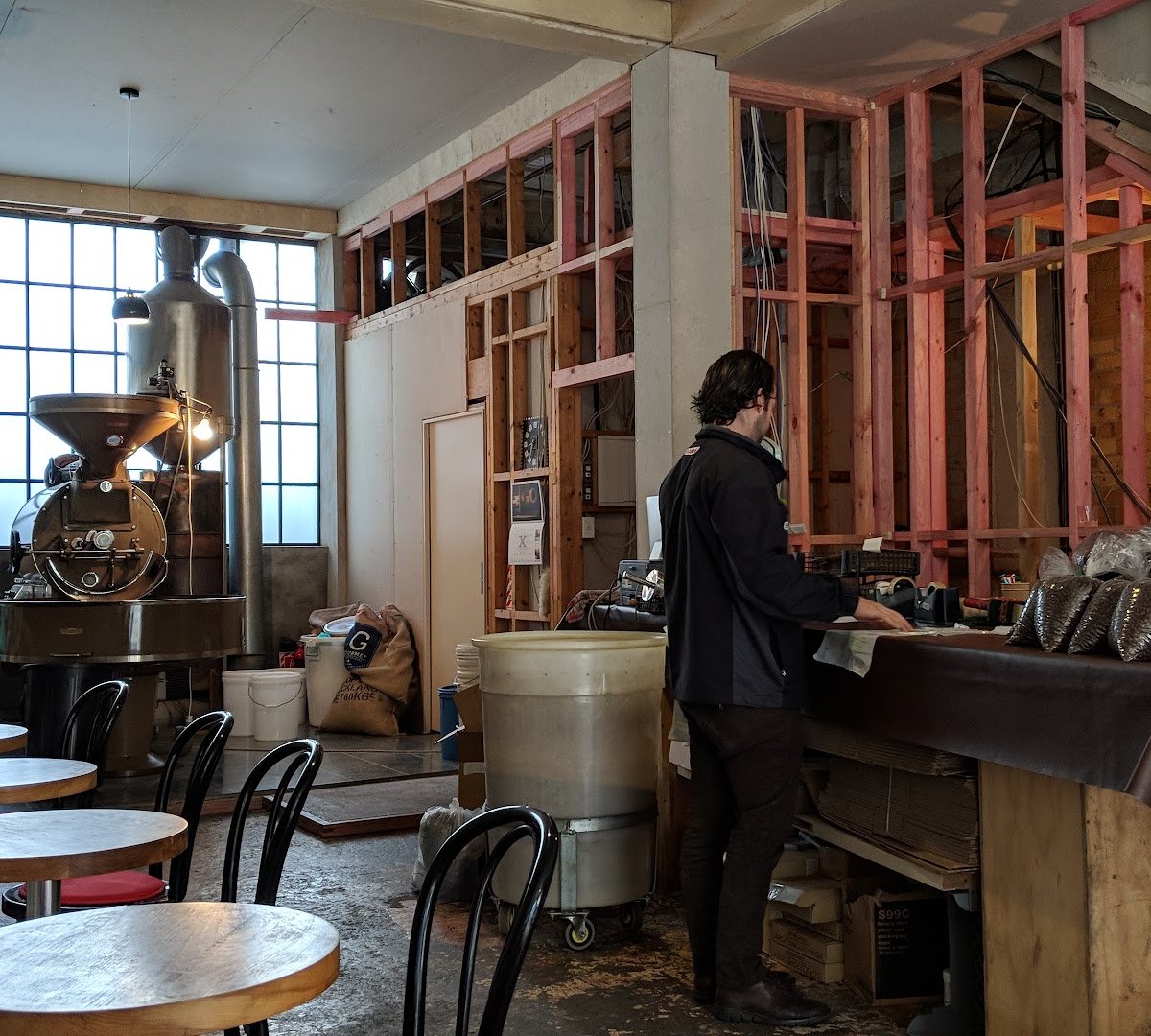 Interior of Millers Coffee, specialty coffee shop in Auckland