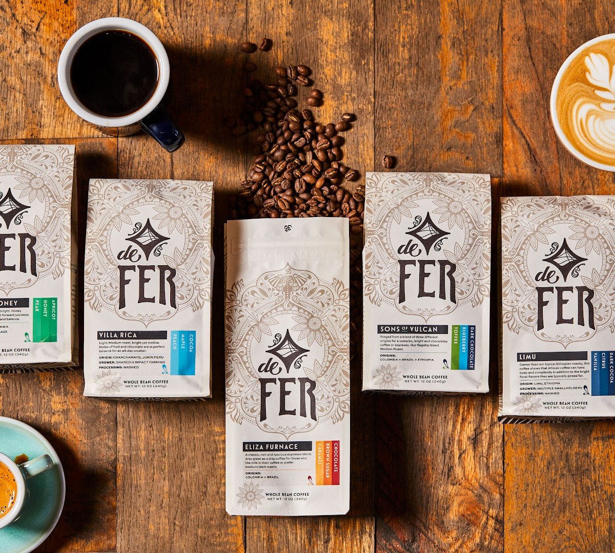 Coffee at De Fer Coffee & Tea, specialty coffee shop in Pittsburgh