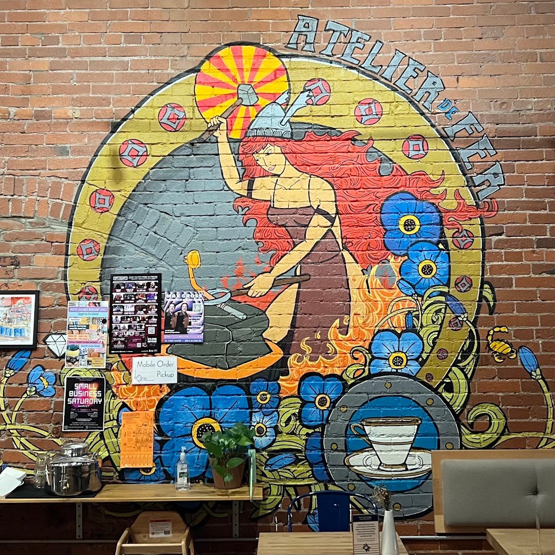 Interior of De Fer Coffee & Tea, specialty coffee shop in Pittsburgh