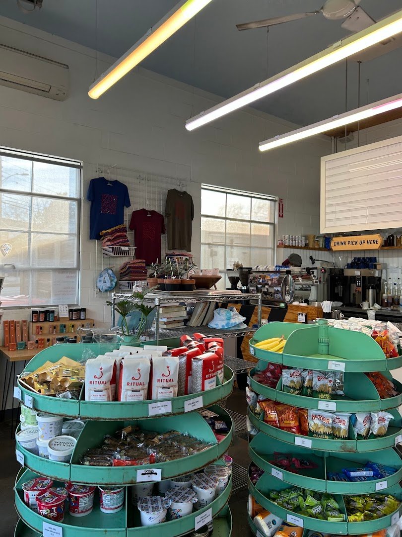 Interior of Full Stop Station, specialty coffee shop in Louisville