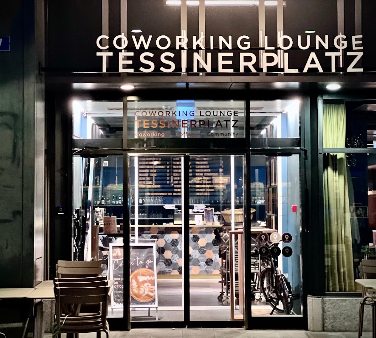 Storefront of Coffee Bar Tessinerplatz, specialty coffee shop in Zurich
