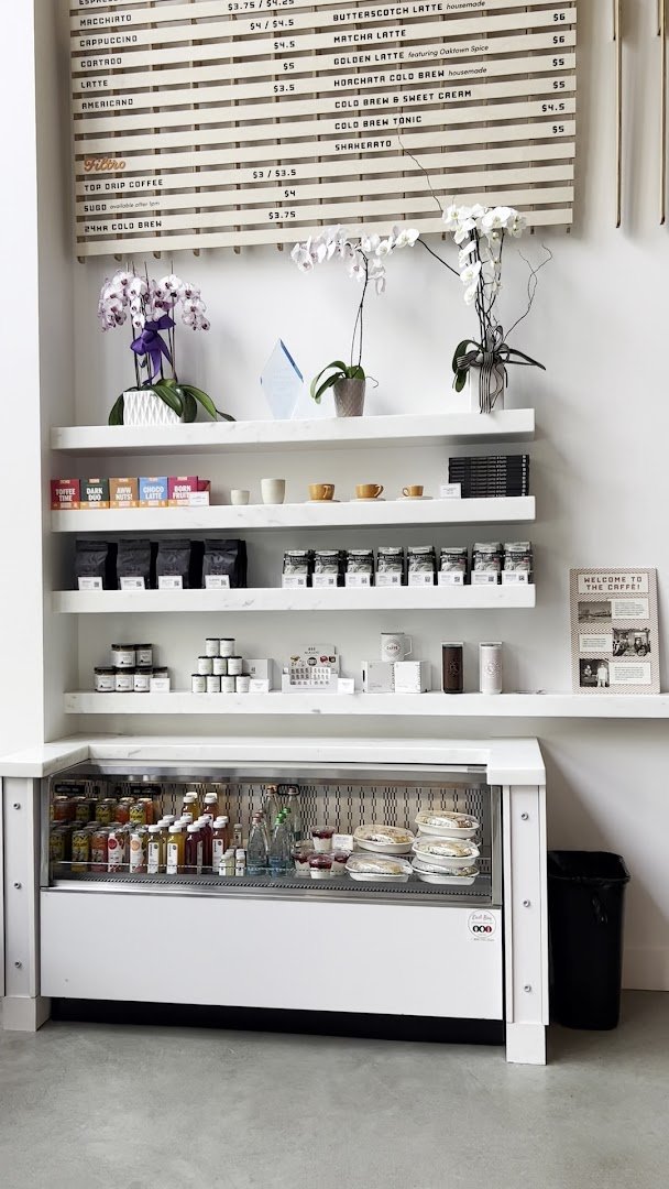 Interior of The Caffè by Mr. Espresso, specialty coffee shop in Oakland