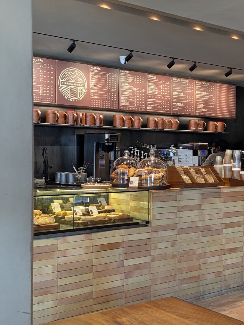 Interior of Tierra Garat Mérida, specialty coffee shop in Mexico City