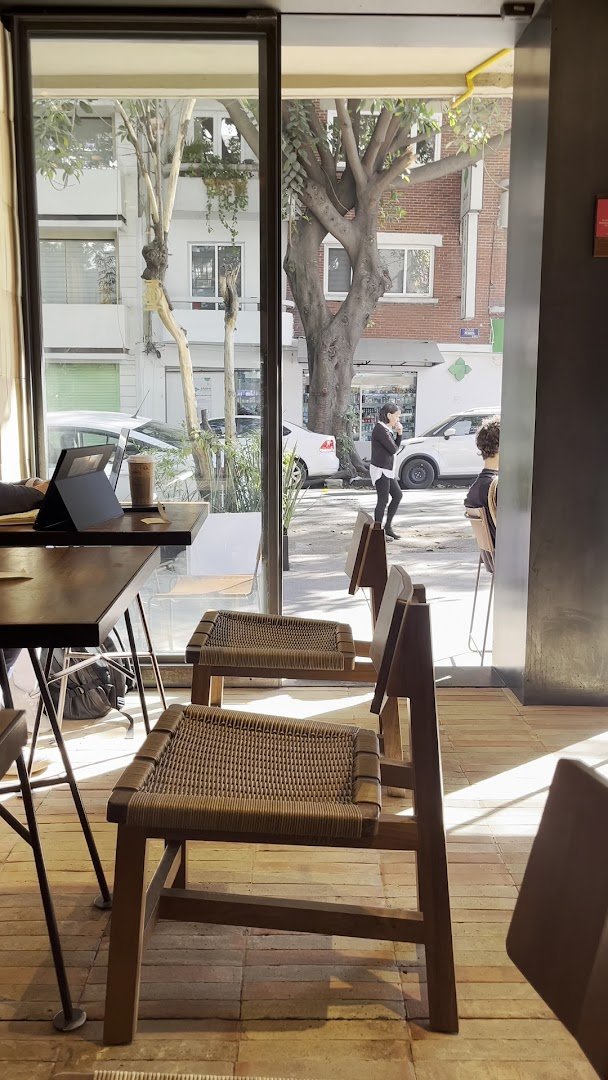 Interior of Tierra Garat Mérida, specialty coffee shop in Mexico City