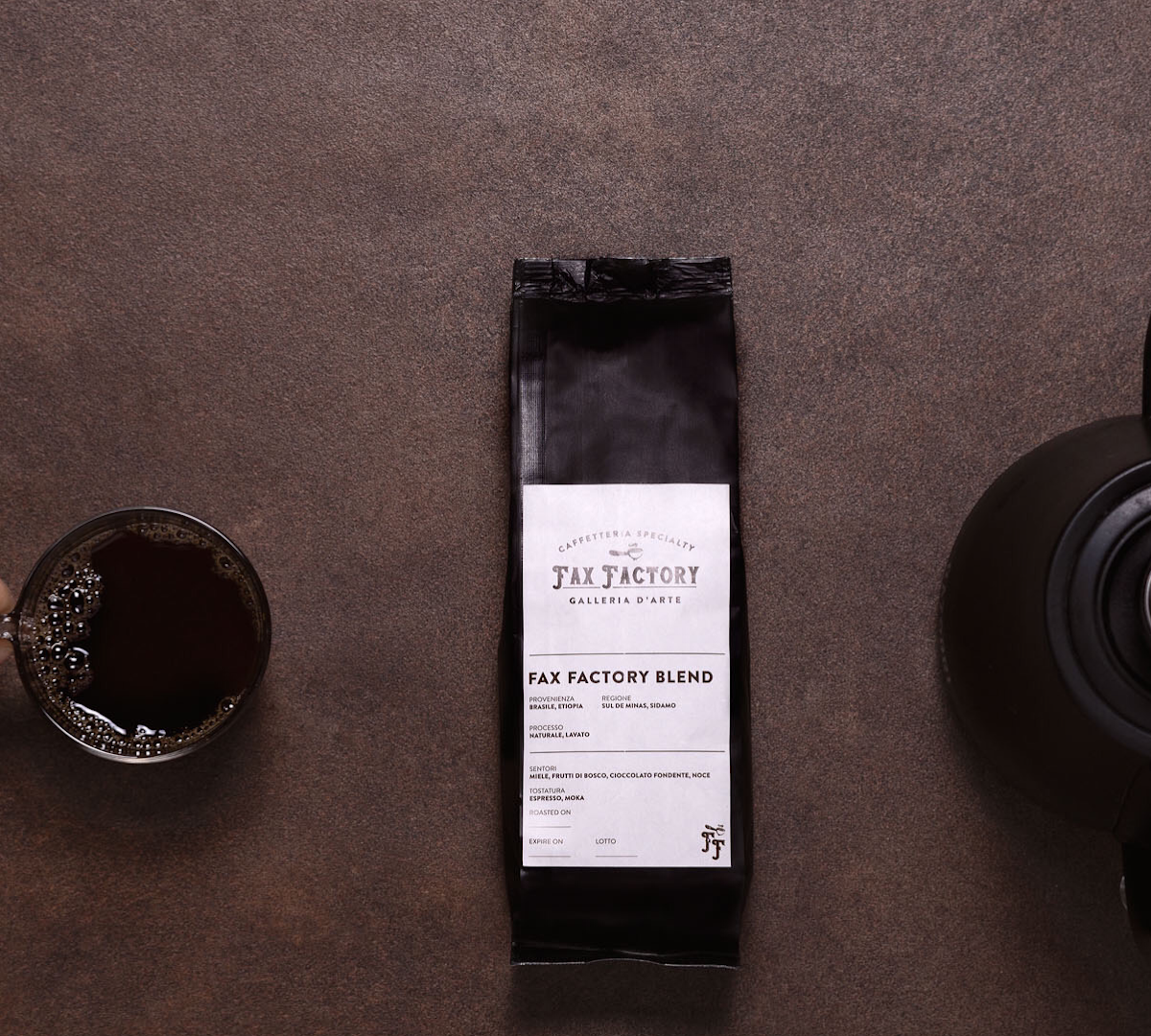 Coffee at Fax Factory, specialty coffee shop in Rome