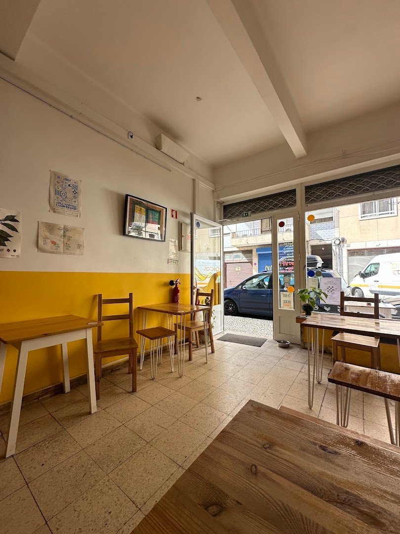 Interior of Malabarista Café, specialty coffee shop in Lisbon