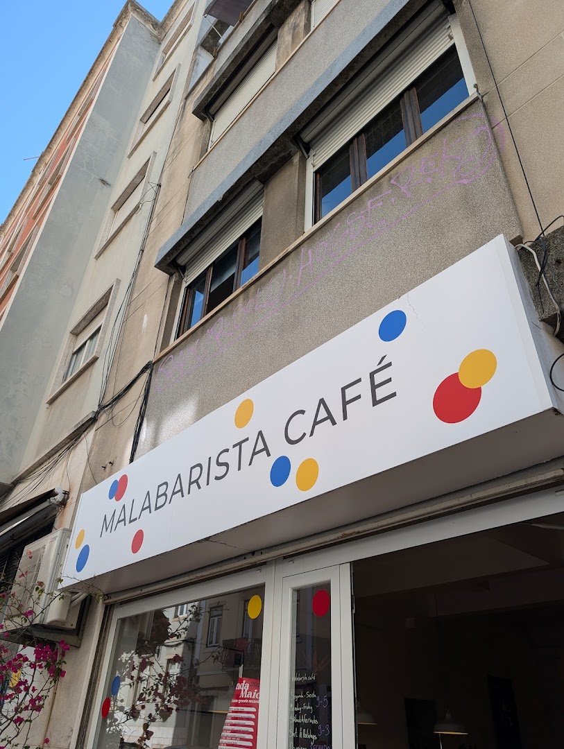Storefront of Malabarista Café, specialty coffee shop in Lisbon