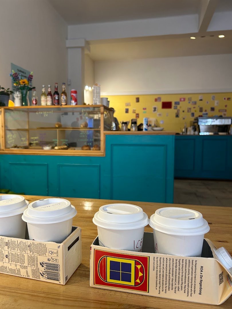 Interior of Malabarista Café, specialty coffee shop in Lisbon