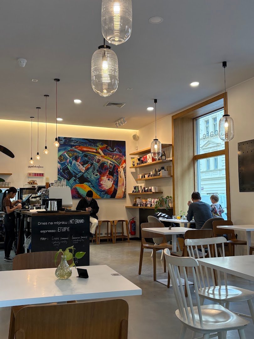 Interior of Pilot Cafe Letná, specialty coffee shop in Prague
