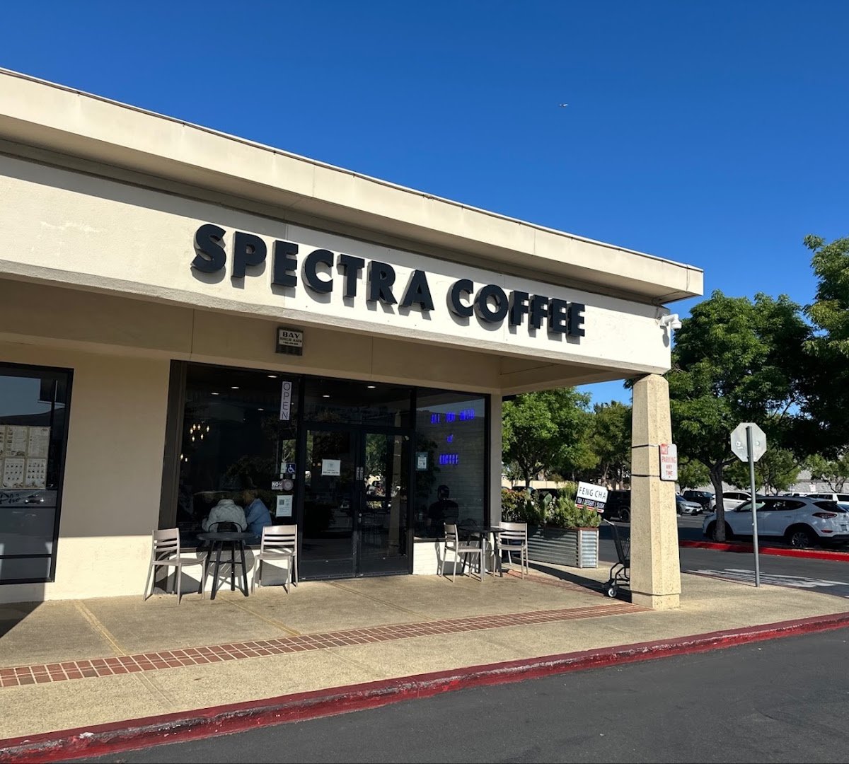 Storefront of Spectra Coffee, specialty coffee shop in San Jose