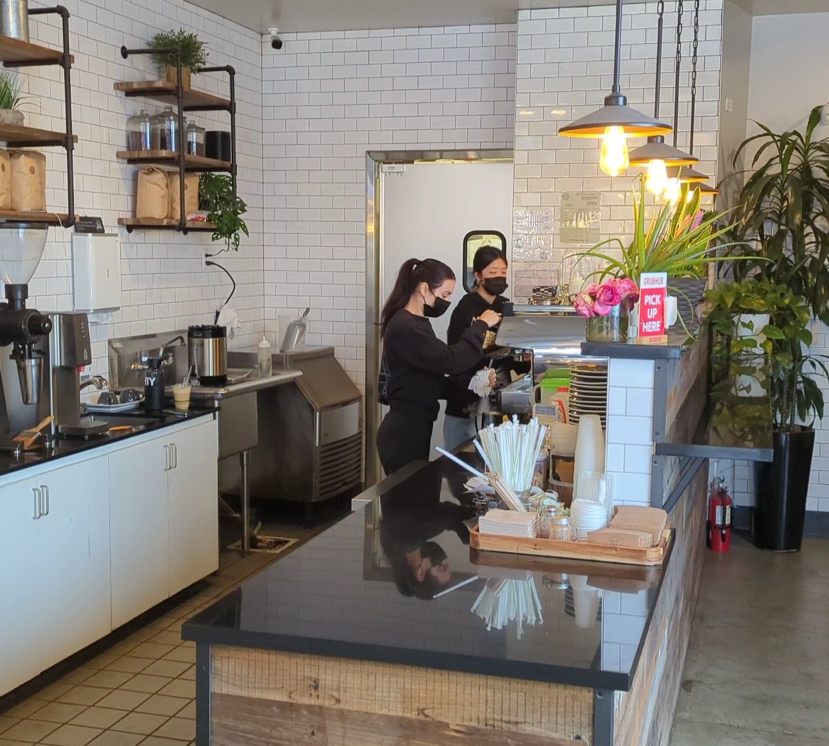 Interior of Spectra Coffee, specialty coffee shop in San Jose