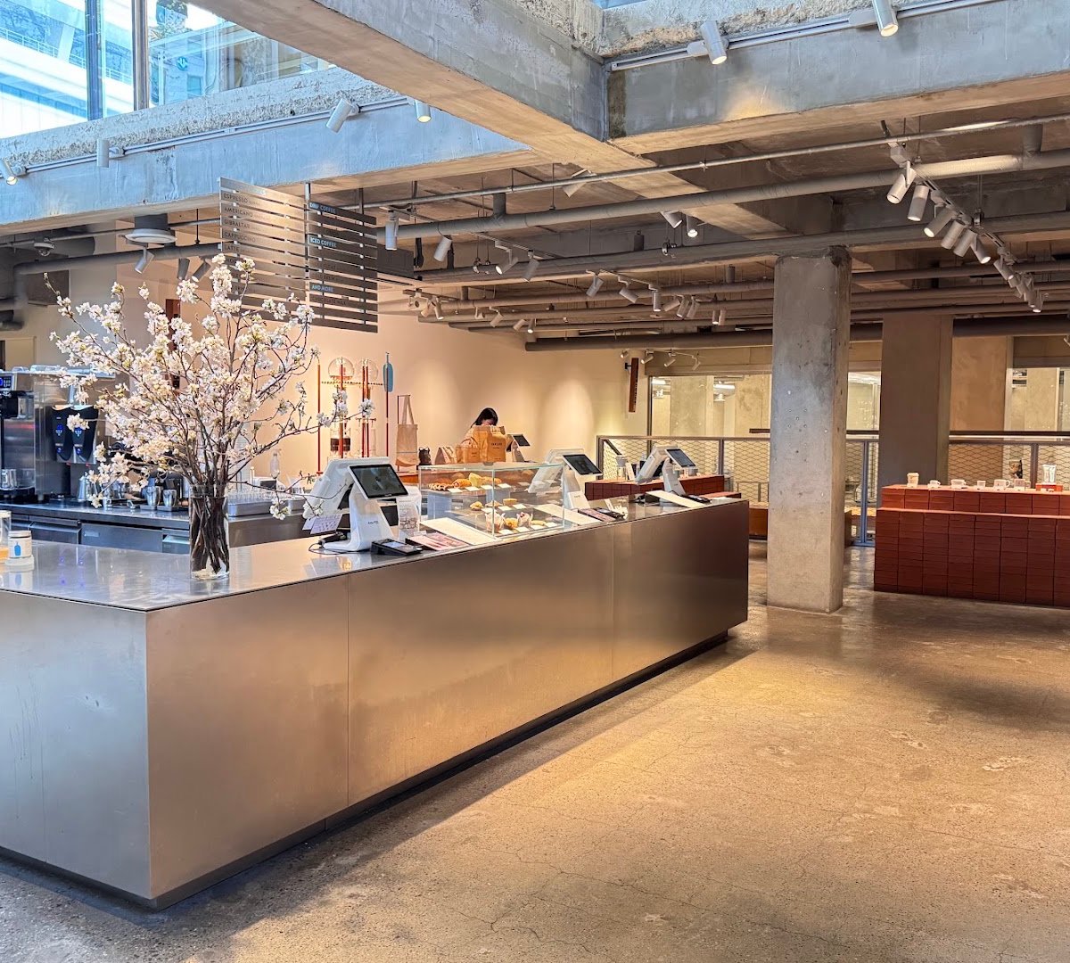Interior of Blue Bottle Seongsu Cafe, specialty coffee shop in Seoul