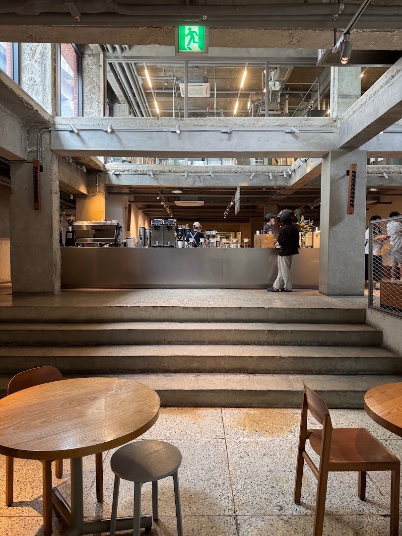 Interior of Blue Bottle Seongsu Cafe, specialty coffee shop in Seoul