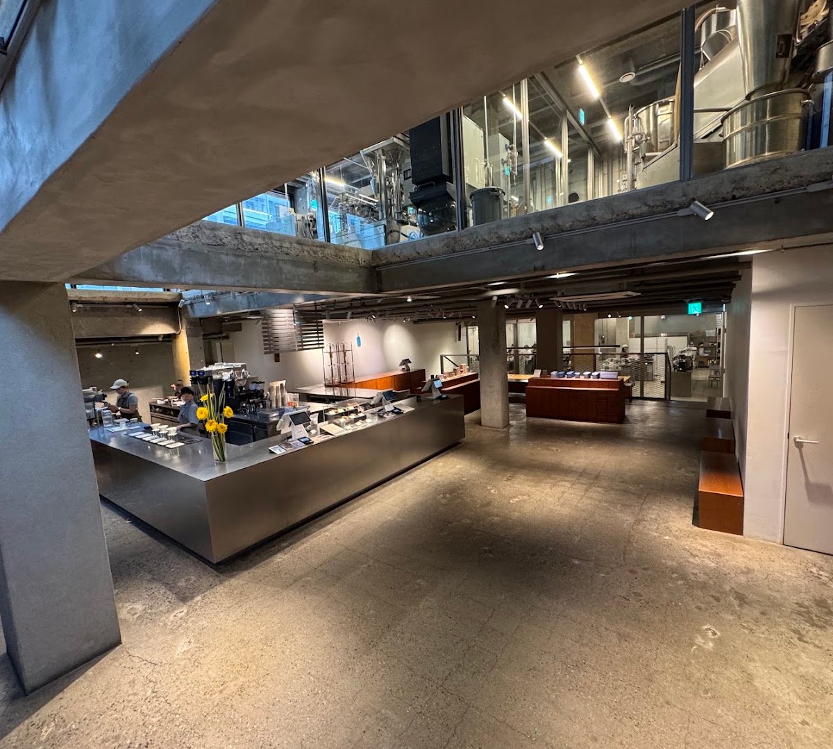 Interior of Blue Bottle Seongsu Cafe, specialty coffee shop in Seoul