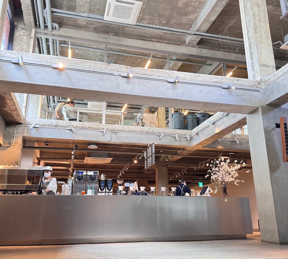 Interior of Blue Bottle Seongsu Cafe, specialty coffee shop in Seoul
