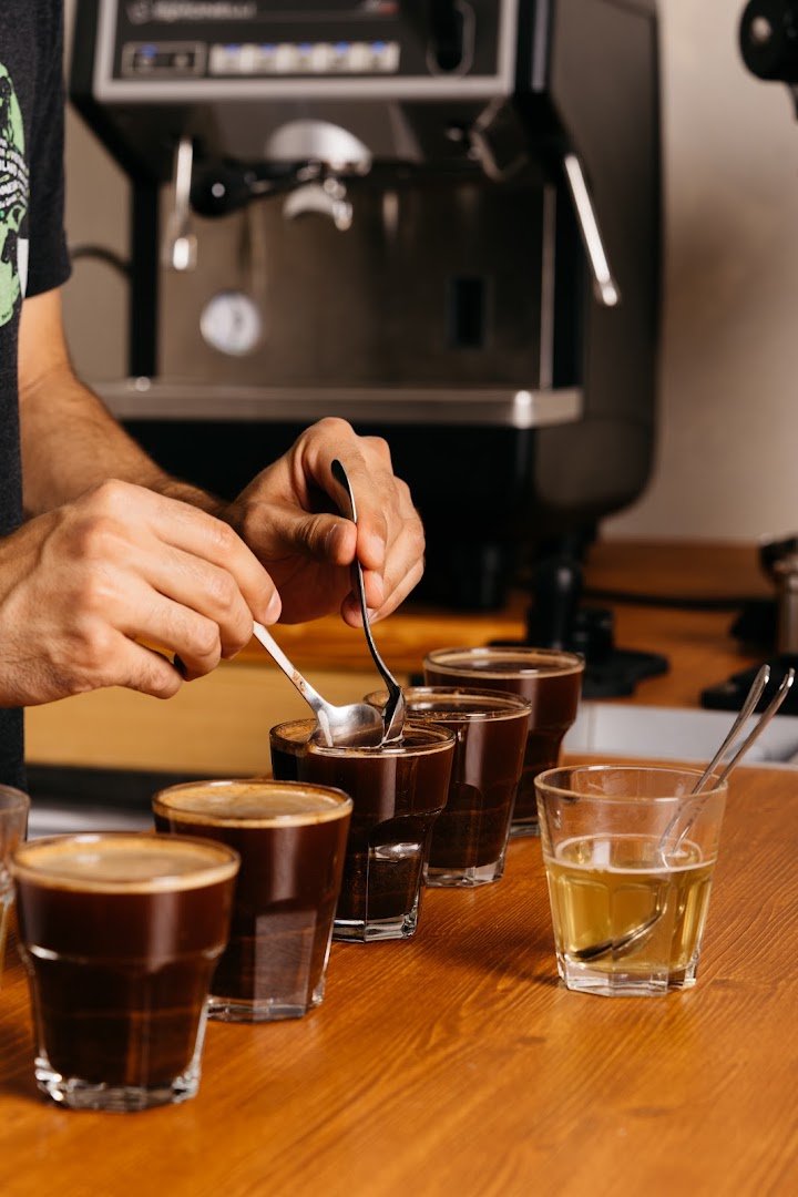 Coffee at Project FOX, specialty coffee shop in Prague