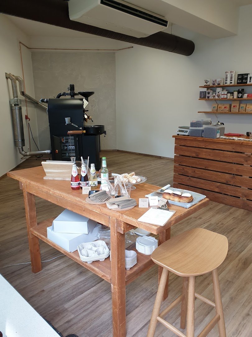 Interior of Project FOX, specialty coffee shop in Prague