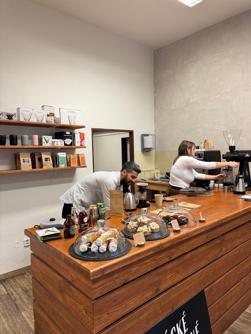 Interior of Project FOX, specialty coffee shop in Prague