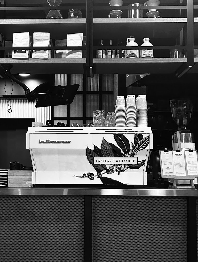 Interior of Espresso Workshop, specialty coffee shop in Auckland