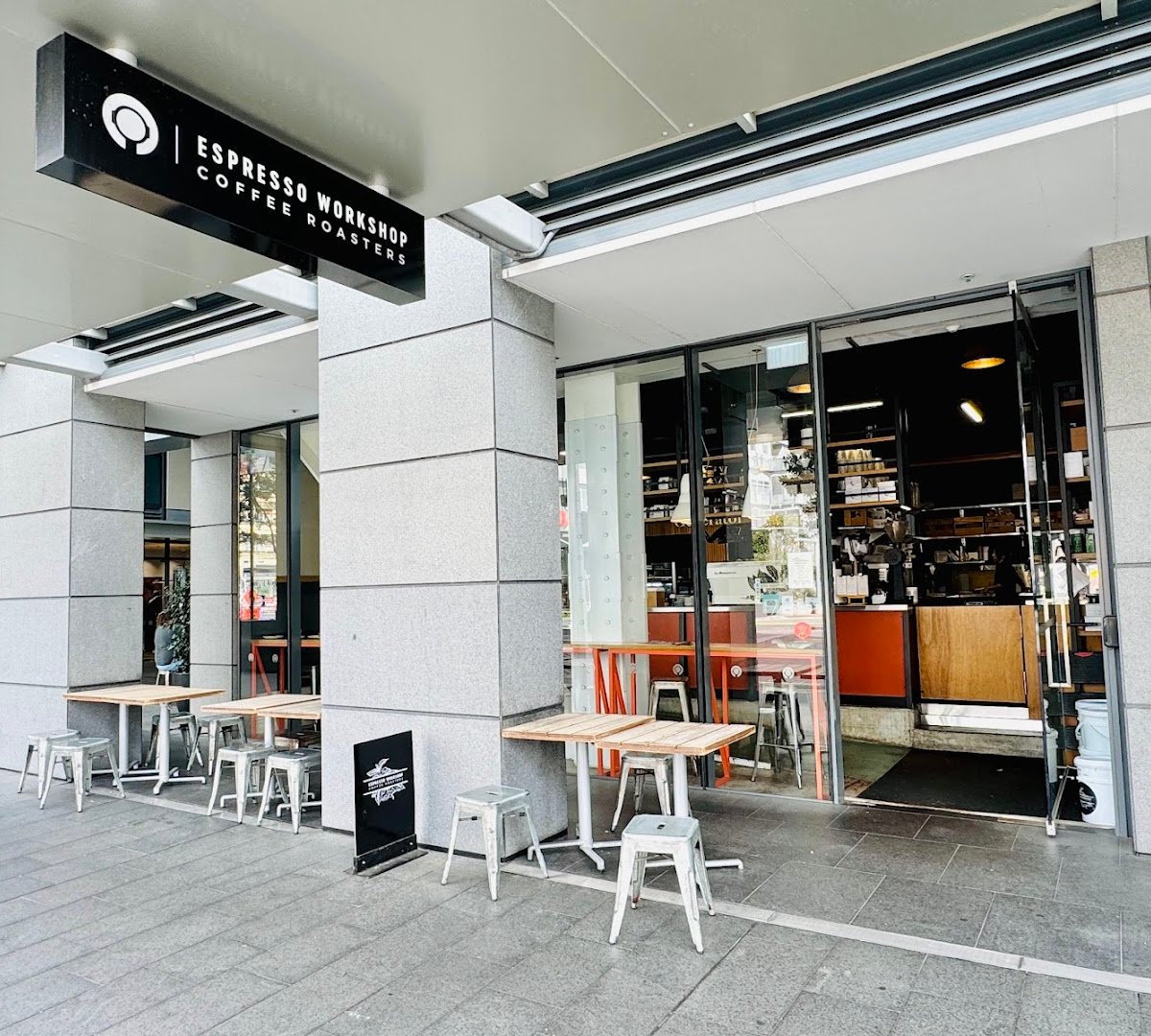 Storefront of Espresso Workshop, specialty coffee shop in Auckland